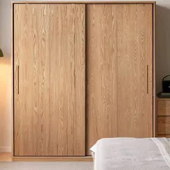 Tủ Gỗ Tự Nhiên Cánh Lùa Hiện Đại Thiết Kế Nhiều Ngăn Tiện Lợi 