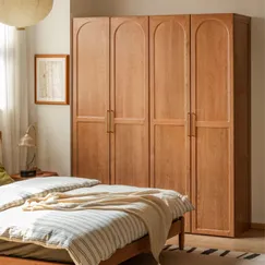 Tủ Quần Áo 4 Cánh Gỗ Sồi Kiểu Dáng Sang Trọng Hiện Đại