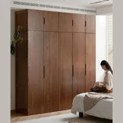 Tủ Quần Áo Hiện Đại Sang Trọng Gỗ Sồi Màu Óc Chó Cao Kịch Trần  Tủ Quần Áo Hiện Đại Sang Trọng Gỗ Sồi Màu Óc Chó Cao Kịch Trần