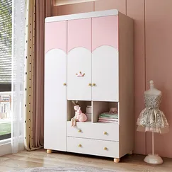 Tủ Quần Áo Màu Hồng Cho Bé Gái Phối Trắng Tinh Tế Tủ Quần Áo Màu Hồng Cho Bé Gái Phối Trắng Tinh Tế