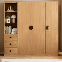 Tủ Quần Áo Trẻ Em Bằng Gỗ Tự Nhiên Kết Hợp Kệ Sách Tiện Lợi Giá Tốt  Tủ Quần Áo Trẻ Em Bằng Gỗ Tự Nhiên Kết Hợp Kệ Sách Tiện Lợi Giá Tốt
