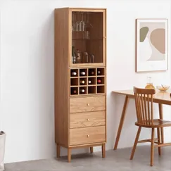 Tủ Rượu Đứng Gỗ Sồi Kiểu Chân Cao Thiết Kế Nhỏ Gọn Chất Lượng Tủ Rượu Đứng Gỗ Sồi Kiểu Chân Cao Thiết Kế Nhỏ Gọn Chất Lượng