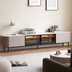 Tủ Tivi Phòng Khách Bằng Gỗ Ghép Phủ Veneer Sồi Thiết Kế Sang Trọng Tủ Tivi Phòng Khách Bằng Gỗ Ghép Phủ Veneer Sồi Thiết Kế Sang Trọng