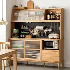 Tủ Úp Chén Bát Lò Vi Sóng Gỗ Sồi Cao Cấp Thiết Kế Thanh Lịch Tủ Úp Chén Bát Lò Vi Sóng Gỗ Sồi Cao Cấp Thiết Kế Thanh Lịch