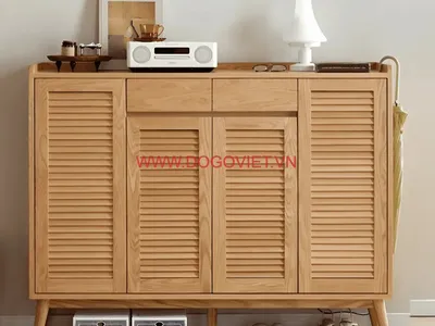 10+ mẫu tủ giày gỗ sồi đẹp & tiện nghi được ưa chuộng nhất 2026
