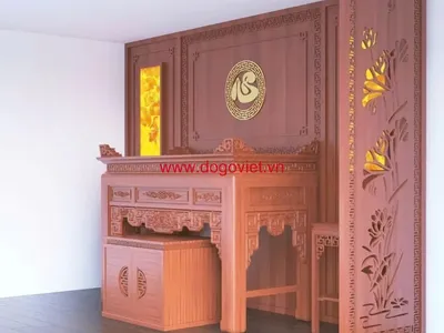 19+ Mẫu vách ngăn phòng thờ đẹp và trang nghiêm, hợp phong thủy 2025