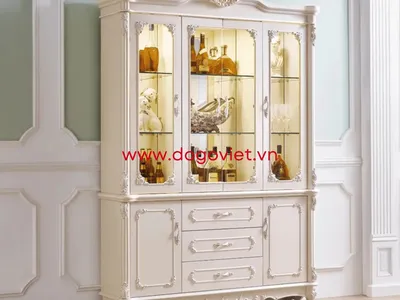 20+ Mẫu tủ rượu tân cổ điển đẹp, đẳng cấp, sang trọng nhất hiện nay