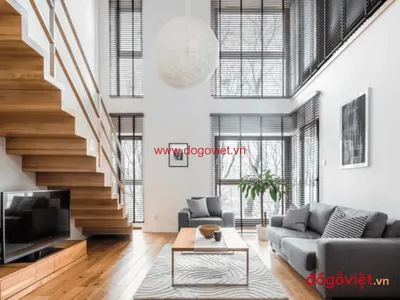 Cách bố trí cầu thang phòng khách đẹp và khoa học cho nhà ống, biệt thự