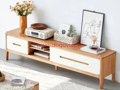 Kệ tivi gỗ tự nhiên có bền không? Đặc tính của các loại gỗ phổ biến