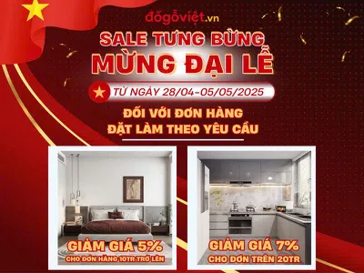 Kênh Đồ gỗ Việt khuyến mãi lớn 30/04, cơ hội vàng đặt gia công giá tốt!