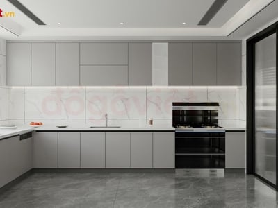 Khám phá các dòng tủ bếp màu ghi xám đẹp, cao cấp đáng mua nhất  