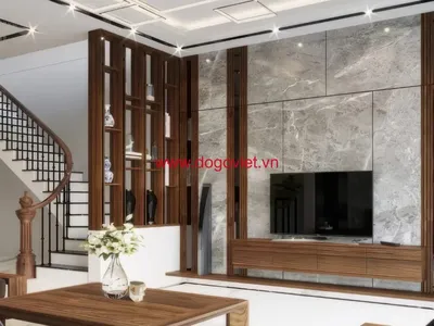 79+ mẫu vách ngăn cầu thang tam cấp độc đáo cho phòng khách nhà ống