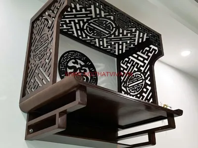 Kinh nghiệm chọn bàn thờ treo tường có vách ngăn chuẩn phong thủy
