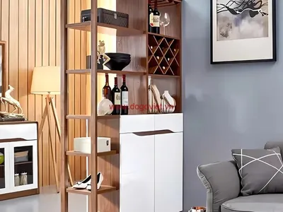 Kinh nghiệm chọn vách ngăn tủ rượu phòng khách vừa đẹp vừa tiện dụng