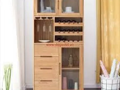 Top mẫu tủ rượu phòng khách đẹp, giá rẻ, phù hợp mọi phong cách nội thất 