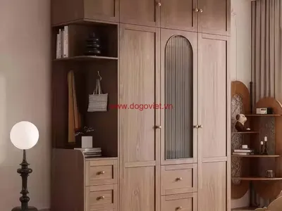 Tủ quần áo gỗ óc chó hiện đại đẹp, chuẩn xu hướng nội thất cao cấp