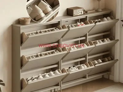 Tư vấn các mẫu tủ giày dép gỗ đẹp, tiện lợi được nhiều gia đình ưa chuộng