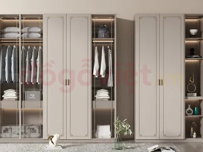 Tuyển chọn mẫu tủ áo tân cổ điển cánh kính sang trọng, đẳng cấp  Tuyển chọn mẫu tủ áo tân cổ điển cánh kính sang trọng, đẳng cấp
