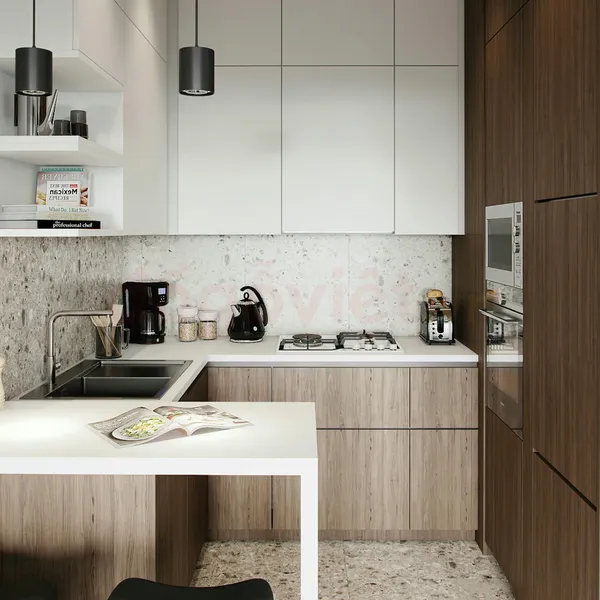 Mẫu Nhà Bếp Hiện Đại Gỗ Công Nghiệp Hình Chữ G Đẹp Tối Ưu