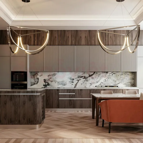 Mẫu Nhà Bếp Hiện Đại Gỗ Công Nghiệp Hình Chữ G Đẹp Tối Ưu