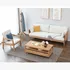 Ghế Sofa Gỗ Sồi Nga Kết Hợp Nệm Bọc Nỉ Phong Cách Thanh Lịch
