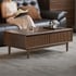 Bàn Sofa Phòng Khách Gỗ Sồi Tự Nhiên Cánh Lam Sóng Hiện Đại
