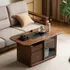 Bàn Trà Sofa Gỗ Sồi Nga Tự Nhiên Sơn Màu Óc Chó Sang Trọng