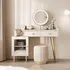 Bàn Trang Điểm Đèn Led Cảm Ứng Hiện Đại Màu Trắng Chất Lượng Cao 
