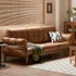 Bộ Bàn Ghế Sofa Da Phòng Khách Khung Gỗ Sồi Tự Nhiên Phong Cách Bắc Âu