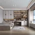 Decor Phòng Ngủ Đẹp Với Giường Liền Tủ Kệ Và Bàn Làm Việc