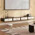 Kệ Tivi Treo Tường Gỗ Tự Nhiên Sơn Màu Đen Phối Trắng Sang Trọng