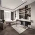 Mẫu Decor Phòng Ngủ Gỗ Công Nghiệp Màu Xám Tối Ưu Không Gian