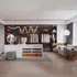 Mẫu Phòng Thay Đồ 10m2 Có Bàn Đảo Gỗ Công Nghiệp Hiện Đại