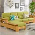 Mẫu Sofa Gỗ Sồi Hiện Đại Kết Hợp Nệm Bọc Nỉ Cao Cấp