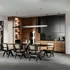 Mẫu Tủ Bếp Âm Tường Gỗ MDF Phủ Melamine Vân Gỗ Hiện Đại