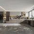 Mẫu Tủ Bếp Đẹp Hình Chữ L Gỗ MDF Màu Trắng Phối Nâu Vân Gỗ