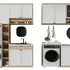 Mẫu Tủ Che Máy Giặt Liền Lavabo Gỗ Công Nghiệp Nhỏ Gọn Đẹp