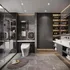 Trang Trí Phòng Tắm Đẹp Vởi Tủ Lavabo Kèm Kệ Để Đồ Đa Chức Năng 