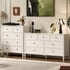 Tủ Áo Quần Mini Nhiều Ngăn Kéo Gỗ Sồi Tự Nhiên Sơn Trắng
