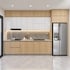 Tủ Bếp Chữ I Nhựa Picomat Phủ Melamine Tối Giản Đẹp