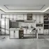 Tủ Bếp Cổ Điển Gỗ Công Nghiệp Chữ I Có Đảo Bếp Tiện Nghi