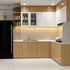 Tủ Bếp Nhựa Pima Phủ Melamine Sát Trần Chữ L Hiện Đại