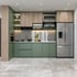 Tủ Bếp Nhựa WPB An Cường Phủ Laminate Phối Xanh Hiện Đại