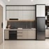 Tủ Bếp Tối Giản Chữ I Nhựa Picomat Phủ Melamine Nhỏ Gọn