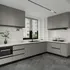 Tủ Bếp Xám Trắng Gỗ MDF Phủ Melamine Thiết Kế Tối Giản Hiện Đại