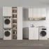 Tủ Để Đồ Và Máy Giặt Liền Lavabo Gỗ Công Nghiệp Đa Năng