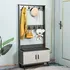 Tủ Để Giày Gỗ Công Nghiệp Phủ Melamine Kèm Giá Treo Thiết Kế Hiện Đại