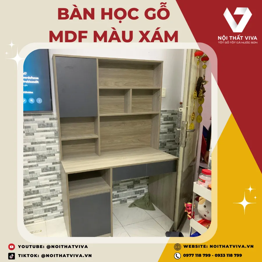 Bàn Học Gỗ Công Nghiệp