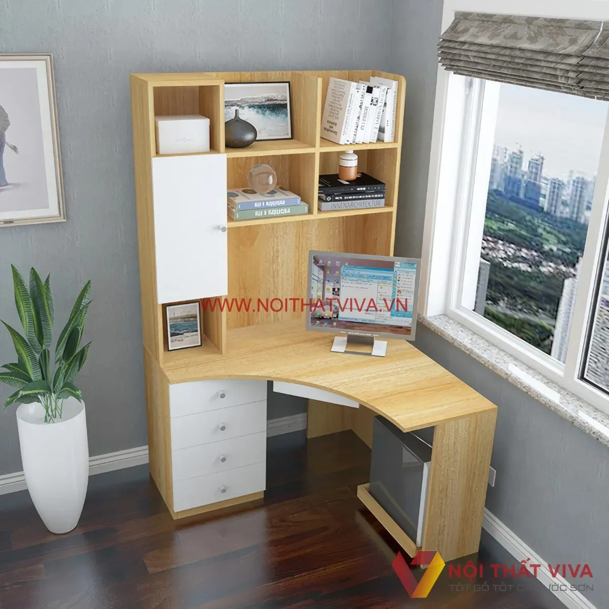 B&agrave;n L&agrave;m Việc Gỗ C&ocirc;ng Nghiệp