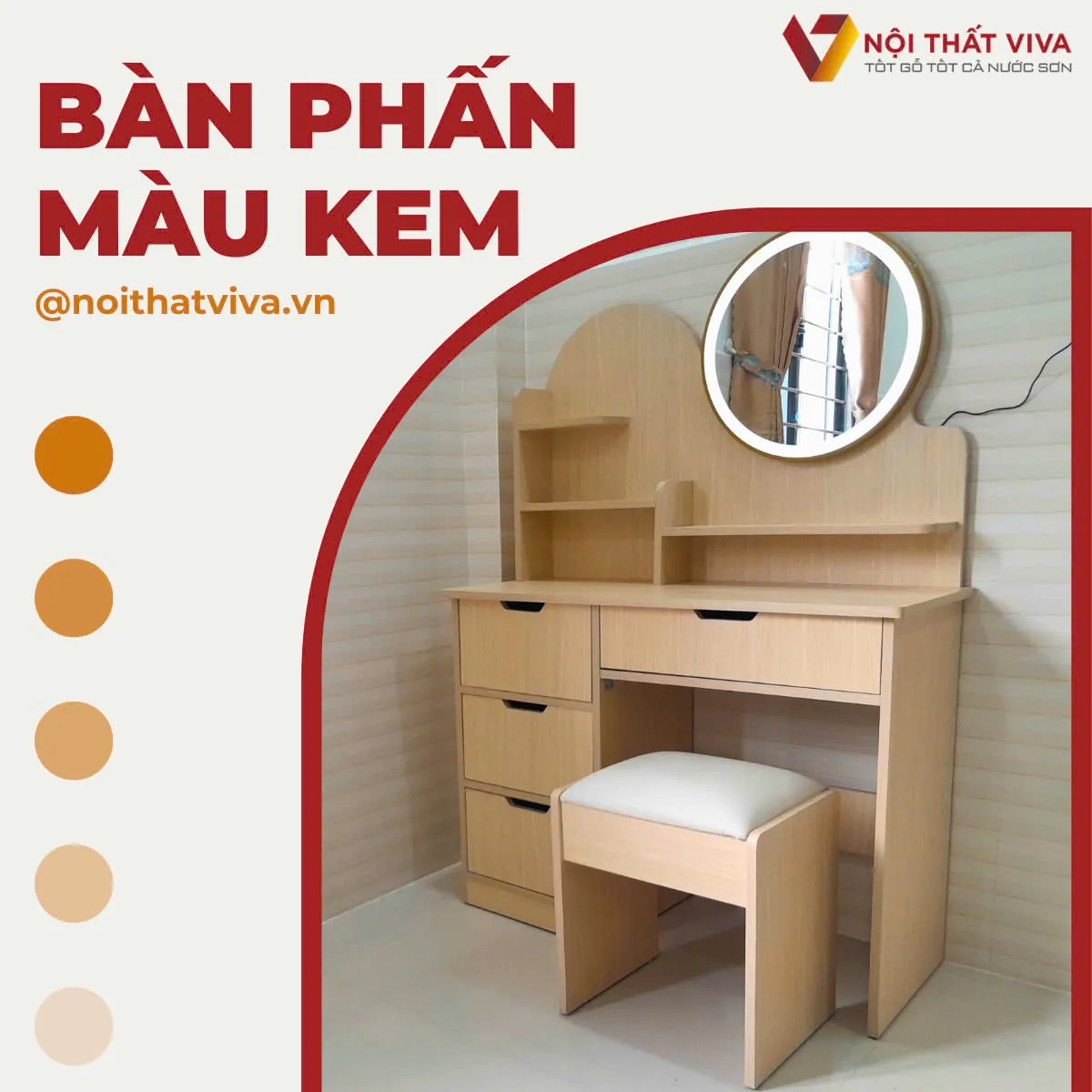 Bàn Trang Điểm Gỗ Công Nghiệp